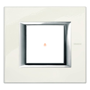 BTICINO Axolute takarókeret 2m porc.feh.szögletes HA4802BG