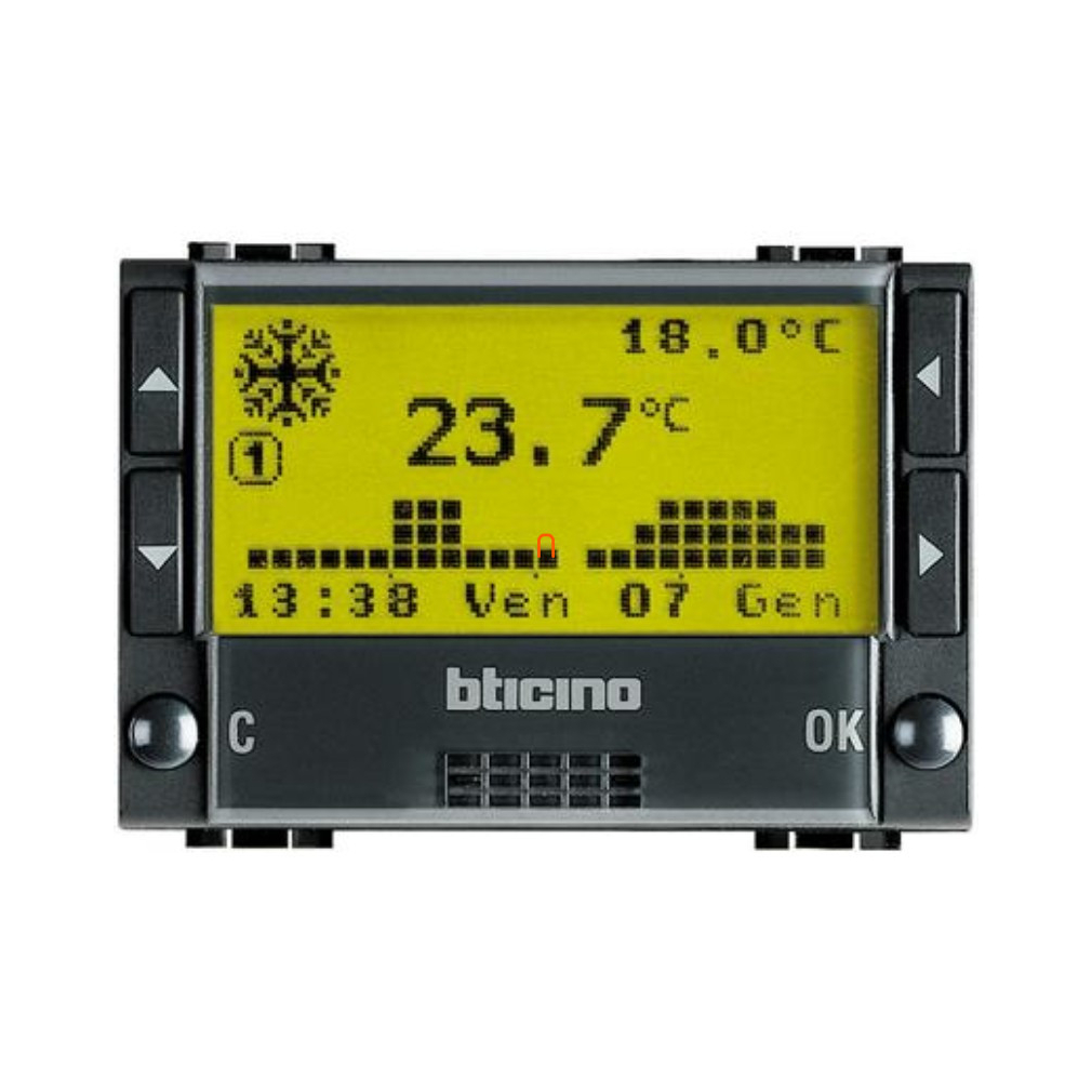 BTICINO L4451 Living programozható termosztát digitális, napi/heti