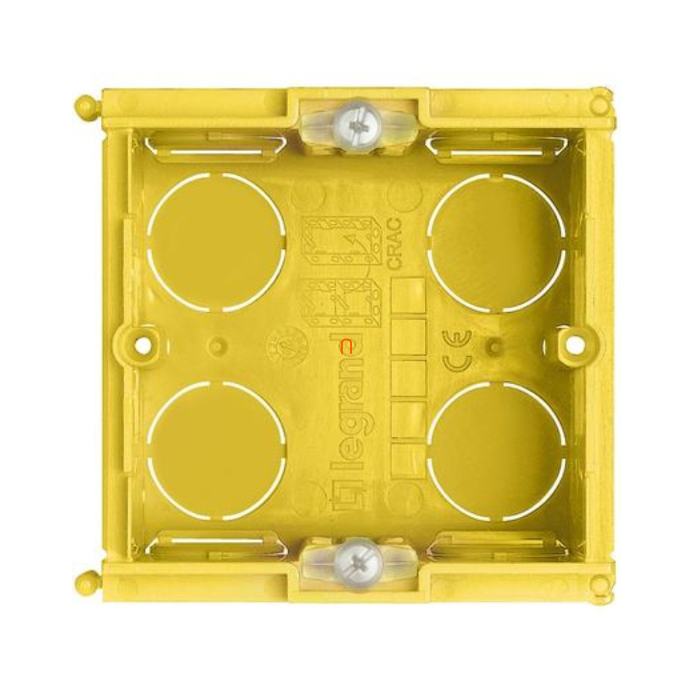 BTICINO 502E Süllyesztődoboz 71x71x53,5mm, 2 modulos