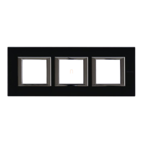   BTICINO Axolute takarókeret 2+2+2m onixfekete szögl vízsz. HA4802M3HVNN