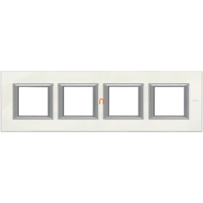  Bticino HA4802M4HBG Axolute takarókeret 2+2+2+2 modulos csiszolt porcelán, szögletes vízszintes