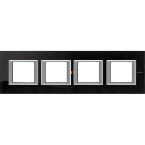   Bticino HA4802M4HVNB Axolute takarókeret 2+2+2+2 modulos Night szögletes vízszintes