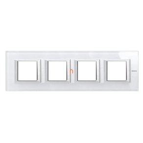   Bticino HA4802M4HVSW Axolute takarókeret 2+2+2+2 modulos fehér, vízszintes