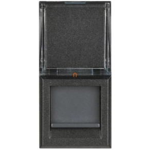   BTICINO Axolute RJ45 csatl.aljz. Cat6 UTP, 1 modulos fekete HS4279C6A