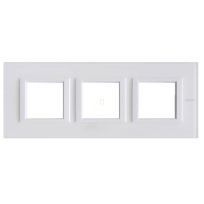   BTICINO Axolute takarókeret 2+2+2m fehér üveg szögletes vízszintes HA4802M3HVBB