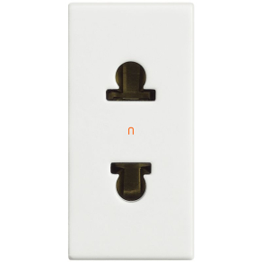   BTICINO Axolute 2P euro-amerikai 16A 127/250V a.c. 1 modulos (GYV) biztonsági zsalus, hófehér HD4125