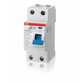   ABB 2CSF202101R1250 FI relé 25/2-0,03 F 202 A-25/ 0.03 A típus (szinuszos és lüktető egyenáramú földzárlat védelem), áram-védőkapcsoló