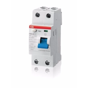   ABB 2CSF202101R1400 FI relé 40/2-0,03 F 202 A-40/ 0.03 A típus (szinuszos és lüktető egyenáramú földzárlat védelem), áram-védőkapcsoló