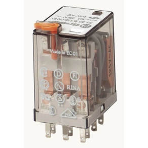   Finder 55.33.8.024.0050 miniatűr ipari relé 3CO(váltó) 10A 24V AC, LED-es