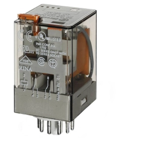  Finder 60.13.8.230.5040 ipari relé 3CO(váltó) 10A 230V AC, 11 lábú, AgNi+Au