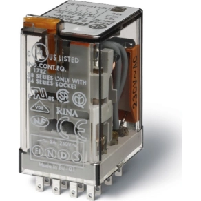   Finder 55.34.9.024.5094 miniatűr ipari relé 4CO(váltó) 7A 24V DC, LED+védődióda+mech.állapotjelzés