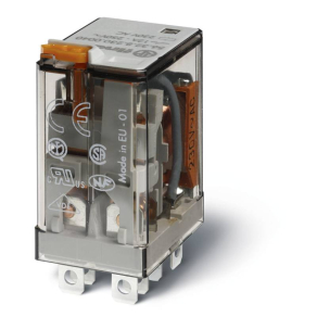   Finder 56.32.8.230.0040 miniatűr teljesítményrelé 2CO(váltó) 12A 230V AC mech.állapotjelzés