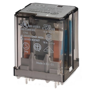   Finder 62.22.9.024.0300 teljesítményrelé, NYÁK-ba építhető, 2 záróérintkező 16 A, : 24 V DC