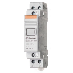   Finder 22.23.9.012.4000 sorbaépíthető monostabil relé, 20A (AC-7a), 1NO+1NC, 12V DC