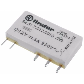   Finder 34.51.7.012.0010 ultravékony printrelé 1CO(váltó) 6A 12V DC érzékeny
