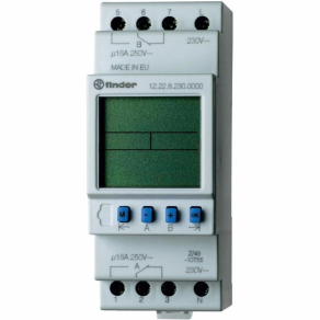   Finder 12.22.8.230.0000 kapcsolóóra sínre digitális napi és heti 2CO(váltó) 230V