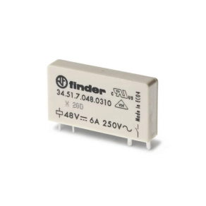   Finder 34.51.7.024.0310 Ultravékony print- / dugaszolható relé, 1 záróérintkező 6 A, : 24 V DC érzékeny