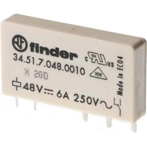   Finder 34.51.7.060.0010 Ultravékony printrelé 1CO(váltó) 6A 60V DC érzékeny