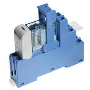  Finder 48.52.9.024.0050 csatoló relé modul, csavaros csatlakozás, 2 váltóérintkező 8 A, : 24 V DC
