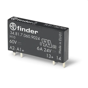   Finder 34.81.7.024.7048 SSR relé 1NO(záró) 0,1A 24V DC érzékeny, 48V DC kimenet