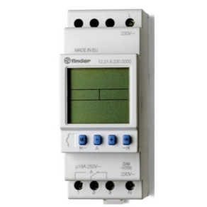   Finder 12.21.0.024.0000 kapcsolóóra sínre, digitális, napi és heti 1CO(váltó) 24V