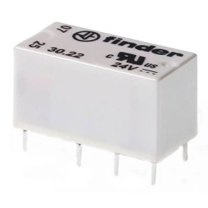   Finder 30.22.9.024 Dual in Line relé, 2 váltóérintkező, 3A
