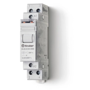   Finder 20.22.9.024.4000 impulzusrelé sínre 2NO(záró) 24V DC