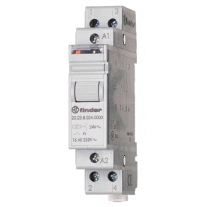 Finder 20.23.8.230.4000 impulzusrelé sínre 1NO+1NC 230V AC