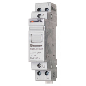 Finder 20.23.9.024.4000 impulzusrelé sínre 1NO+1NC 24V DC