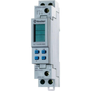   Finder 12.71.8.230.0000 kapcsolóóra sínre, digitális, heti 1CO(váltó) 230V