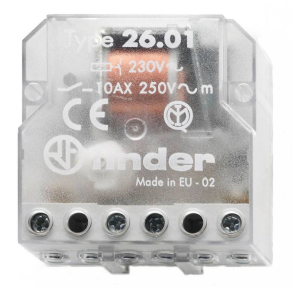   Finder 1NO(záró) Kompakt felépítésű léptető impulzusrelé 10A 26.01.8.230