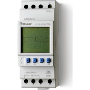  Finder 12.21.0.012.0000 kapcsolóóra sínre, digitális, napi és heti 1CO(váltó) 12V