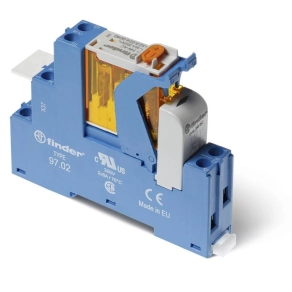   Finder 4C.02.8.024.0060 csatoló relé modul, csavaros csatlakozás, 2 váltóérintkező 8 A, : 24 V AC