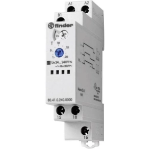   Finder 80.71.0.240.0000 multiunkciós időrelé, 24-240VAC/DC, 1A-es félvezető kimenet