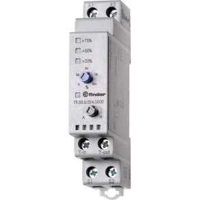   Finder 19.50.0.024.0000 Analóg jeladó, 0 - 10 V, LED-es állapotjelzés a százalékos értékekhez, tápfeszültség: 24 V AC/DC