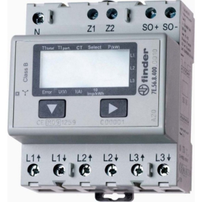   Finder 7E.56.8.400.0010 fogyasztásmérő áramváltós 3F digitális, MID hitelesített, DIN sínre