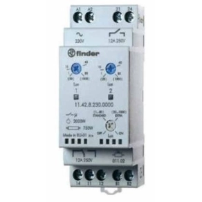   Finder 11.42.8.230.0000 alkonykapcsoló 1CO+1NO 12A 230V AC, 4 funkció, IP20/IP54 TS 35mm-es sínre szerelhető