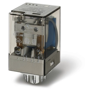   Finder 60.12.9.024.0060 ipari relé 2CO(váltó) 10A 24V DC, 8 lábú