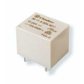   Finder 36.11.9.048.4011 Printrelé, bemártó tisztításra alkalmas kivitel (RT III), 1 váltóérintkező 10 A, : 48 V DC
