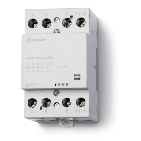   Finder 22.44.0.230.4610 Installációs mágneskapcsoló, kontaktor, 40A (AC-7a), 2NO+2NC, 230V AC/DC