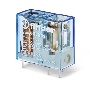   Finder 40.31.7.024 relé 1CO(váltó) 10A 24V DC érzékeny, 3,5mm lábkiosztás
