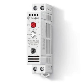   Finder 7T.51.0.230.4360 Termosztát és higrosztát kapcsolószekrénybe, 1 záróérintkező 10 A