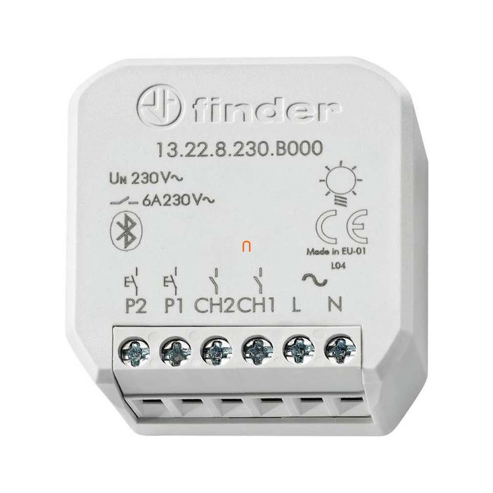 Finder 13.22.8.230.B000 2 csatornás aktor YESLY rendszerhez, 2 NO 6 A - 230 V AC, 20 funkci