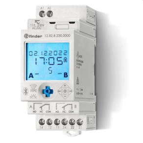   Finder 12.B2.8.230.0000 asztronómiai kapcsolóóra, éves programozású, 2 váltóérintkező