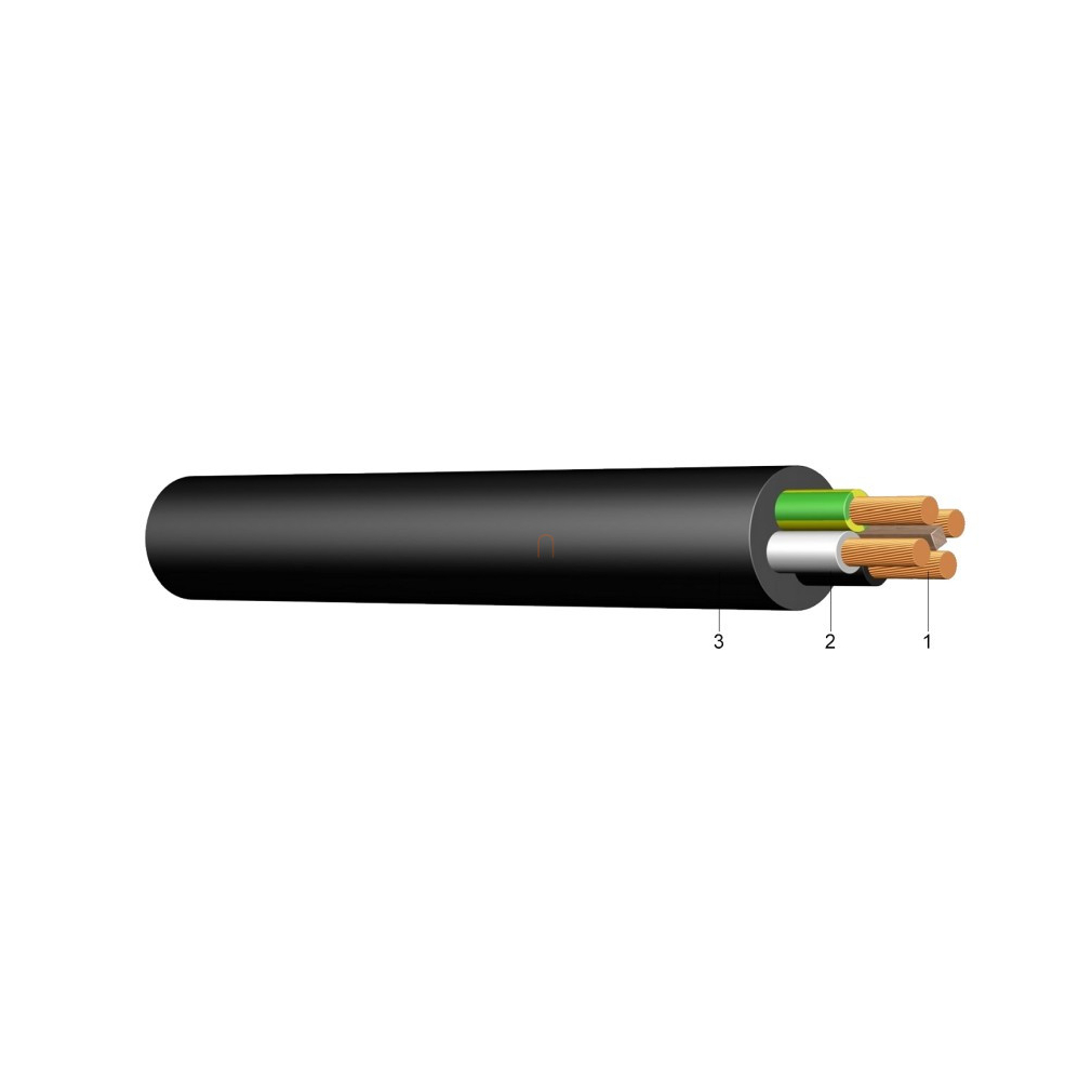H07RN-F 3x 1,5 fekete (100) 450/750V gumikábel (GT)