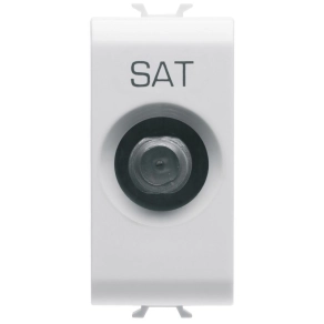  Chorus matt fehér TV-SAT aljzat, átmenő 10dB, 1 modulos GW15373 Gewiss