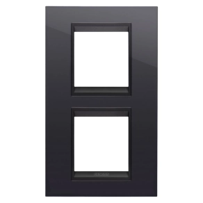   Chorus LUX tinta fekete lavy 2-es függőleges keret (2+2 modul) GW16224YN Gewiss