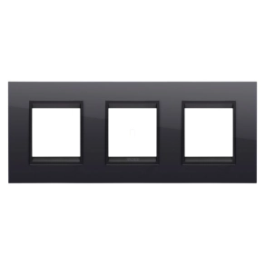   Chorus LUX tinta fekete lavy 3-as vízszintes keret (2+2+2 modul) GW16226YN Gewiss
