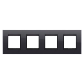   Chorus LUX tinta fekete lavy 4-es vízszintes keret (2+2+2+2 modul) GW16228YN Gewiss