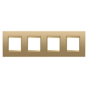   Chorus LUX arany, fém 4-es vízszintes keret (2+2+2+2 modul) GW16228XG Gewiss